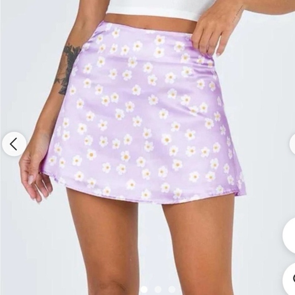 Princess Polly Floral Lavender Mini Skirt